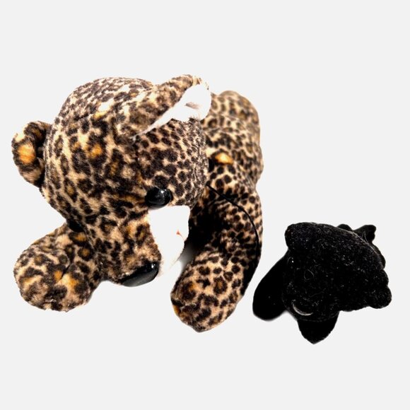 Beanfuls Other - Beanfuls Playmates Toys Dottie Leopard Cat with Black Baby Boy Plush Stuffed Toy